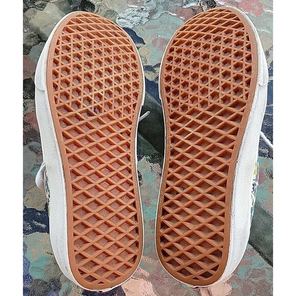 Vans Authentic Floral White Classic Canvas Skate Boat Shoes Women's Size 7.5 - Picture 5 of 6